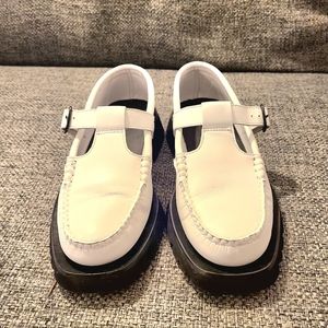 HEREU ALBER Sport Loafer Womens Size 37 EU/6.5 US.  White Leather